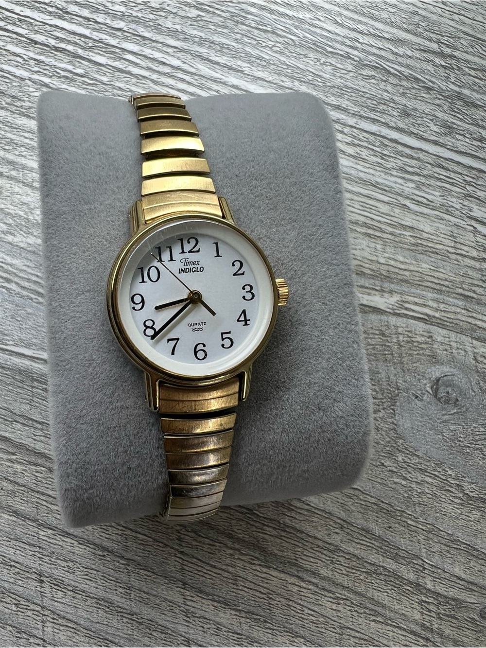 Timex indiglo Gold-Tone Women's Watch with White Dial